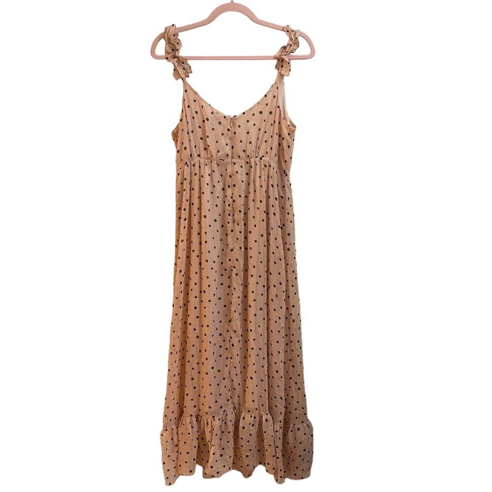 Madewell Ruffle Strap Wrap Inkspot Dots Dress - Picture 3 of 9